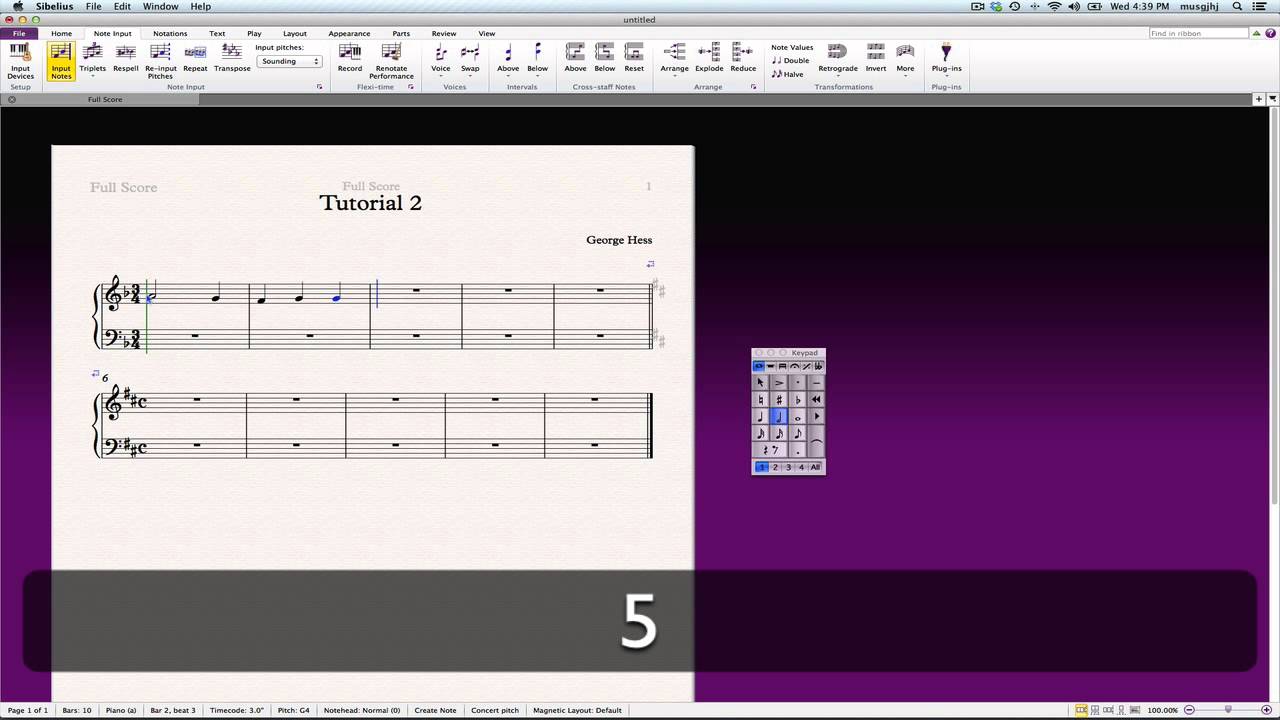 Sibelius 7: Four-Part Writing With Roman Numeral Analysis