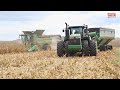 Opening Up a Corn Field with JOHN DEERE Combines & Tractors