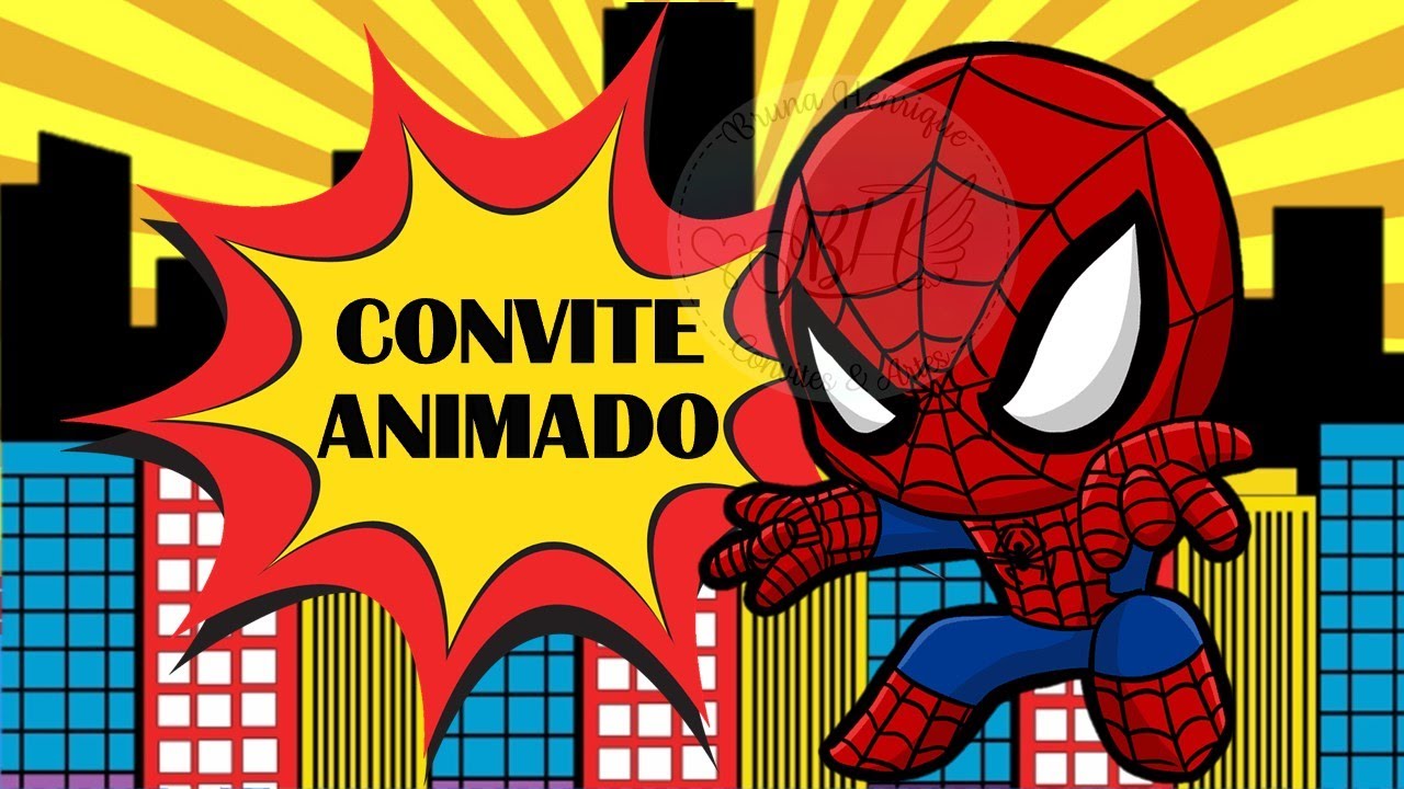 Convite Digital Homem Aranha Cute