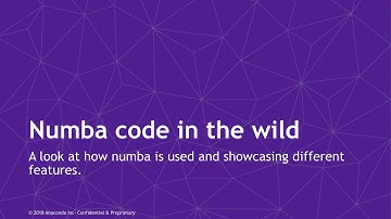Accelerating Scientific Workloads with Numba - Siu Kwan Lam