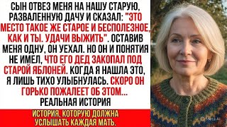 видео: Сын бросил меня на старой даче, чтоб я не мешала ему жить. Но он не знал о главном секрете его деда… картинка: Сын бросил меня на старой даче, чтоб я не мешала ему жить. Но он не знал о главном секрете его деда…