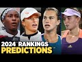 Top 10 wta rankings 2024 predictions  tennis talk news