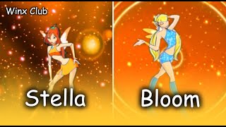 Winx Club ll Stella and Bloom Transformation Color Swap