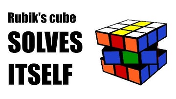 Rubiks Cube solves itself! (Stop-motion animation)