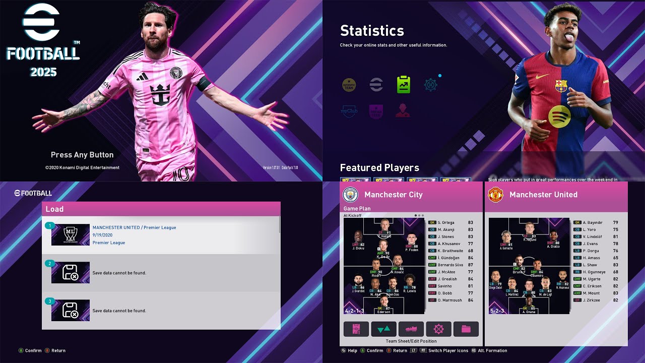New Menu Graphics eFootball 2025 Gradient Neon - PES 2021 & Football ...