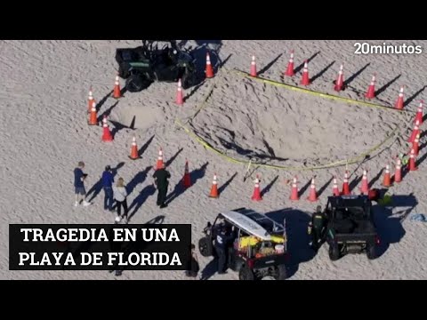 La arena de una PLAYA DE FLORIDA se traga a dos niños que cavaban un hoyo jugando