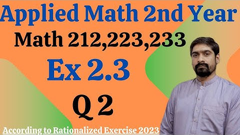 DAE Applied Math 212, 223, 233  Exercise 2.3 Question 2 | Implicit Functions