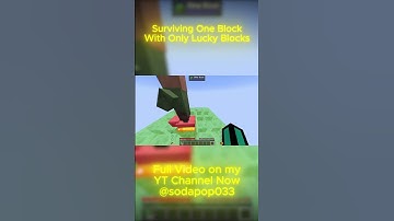 Can You Survive One Block With Only Lucky Blocks?  #minecraft #gaming #oneblock #luckyblock