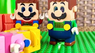 Lego Mario, who thinks the princess is lost, finds the princess in a place he never expected.