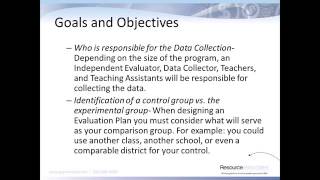 Designing & Conducting an Effective Project Evaluation SD clip14