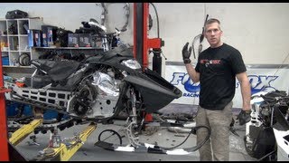 Ski doo REV 700 Mod sled build ep# 27 Sly Dog  ski install, PowerModz!
