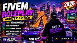 FiveM Server Pack 2026・QBCore Master Edition・400  Scripts, Cars, MLOs, Clothes AIO Pack・For Sale 🔥