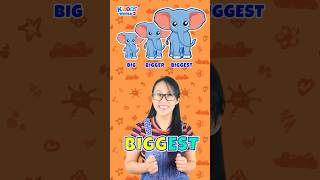 Big Bigger Biggest | Positive, Comparative and Superlative for Kids - Learning with Miss V
