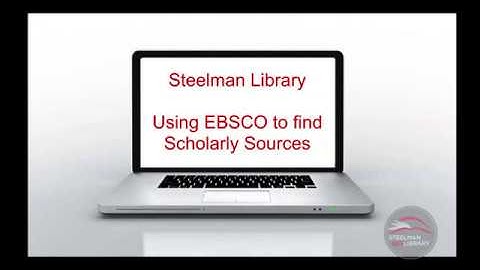 EBSCO Tutorial