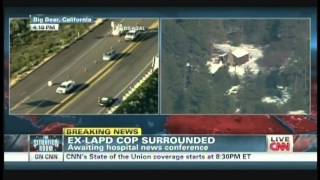 Two sheriff's deputies have been wounded in a shootout with suspect
believed to be renegade ex-los angeles police officer christopher
jordan dorner, high...