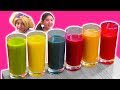 LEARN COLORS WITH FRUIT SMOOTHIES 🍓 Lilliana Is Colorblind! - Princesses In Real Life | Kiddyzuzaa