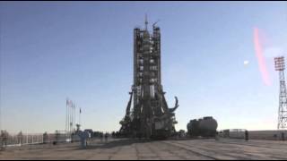 Raw Time-Lapse Of Soyuz Rocket Before Launch