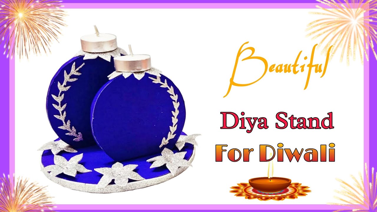 Easy Diya Stand For Diwali | DIY Tea Light Candle Holder | DIY Diya Holder | Cardboard Craft Ideas