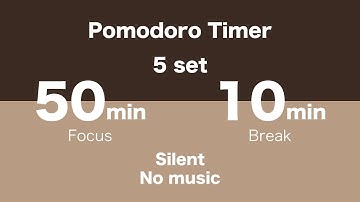 【Deep Focus】Silent Pomodoro Timer 50/10 Min Cycle × 3 Sets | 3-Hour Study & Work Session | OluOlu