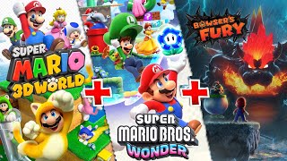 Super Mario 3D World + Super Mario Wonder + Bowser&#39;s Fury - Full Game Walkthrough (HD)