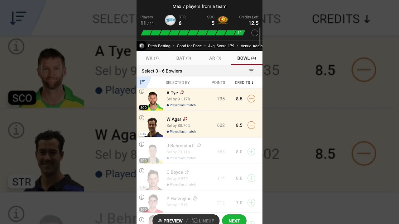 STR vs SCO dream11 pridiction team | str vs sco big bash match | 