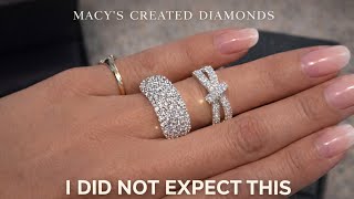 MACYS LAB Diamonds WORTH IT!? 💎 I Did NOT Expect This… | Lab Created Diamond Rings Unboxing & Try-On