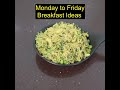 monday to friday breakfast recipes | easy and healthy breakfast recipes