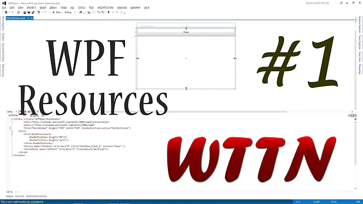 Tutorial WPF Application Resources (C#) | Creating And Using A Static Resource