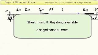 Days of Wine and Roses - Jazz Accordion Sheet music chords