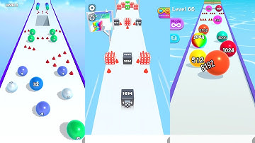 Ball Merge 2048 vs Jelly Run 2048 vs Ball Run 2048 3 in one Gameplay Run & Merge