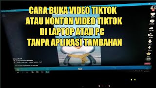 cara buka tiktok di laptop 2021