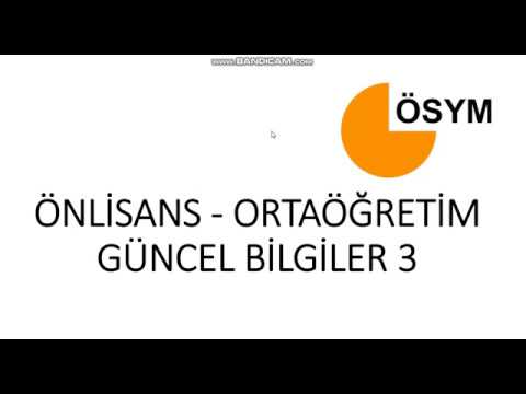 2018 KPSS ÖNLİSANS - ORTAÖĞRETİM GÜNCEL BİLGİLER 3