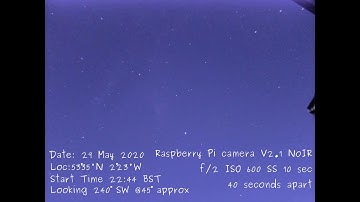 Night Sky Time Lapse Video using Raspberry Pi Camera