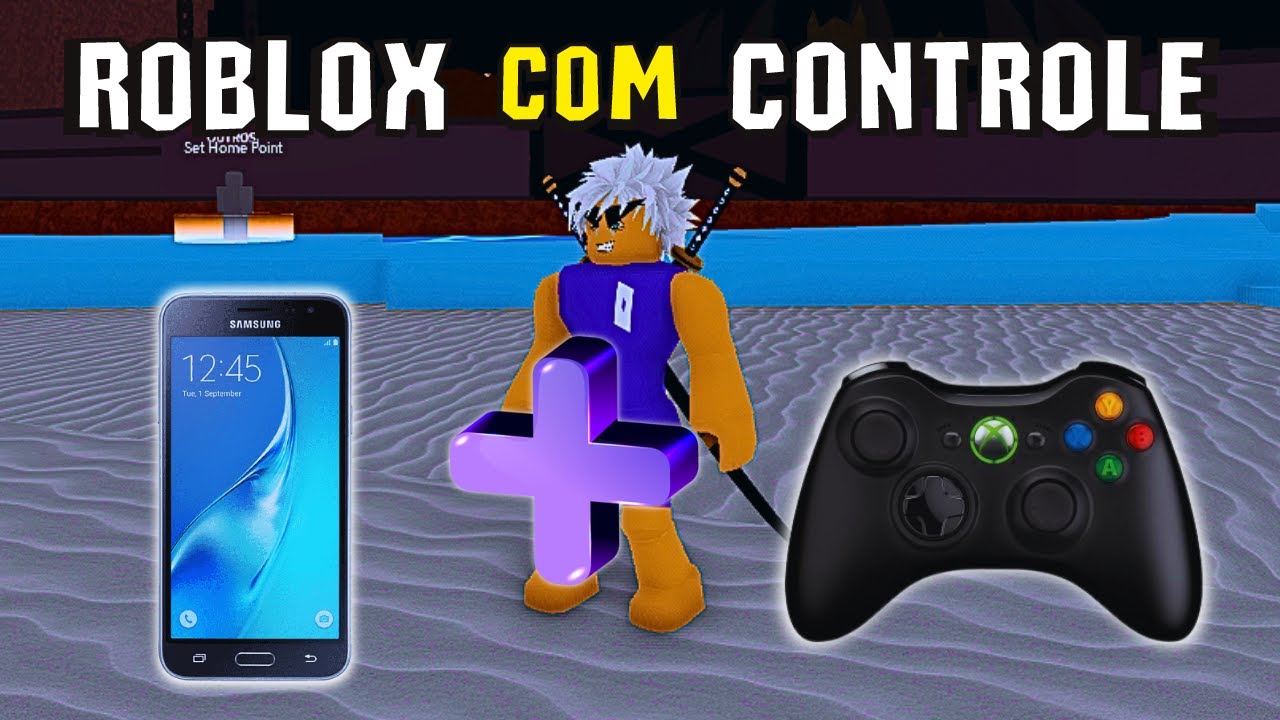 Jogando Roblox mobile com controle de Xbox one s (Também serve