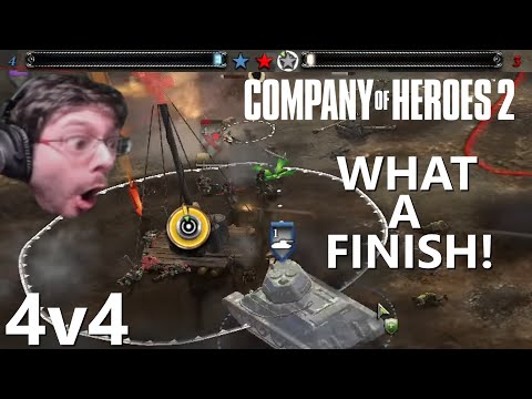 CoH2 - What A Nail Biting Finish! 4v4 (Company of Heroes 2)