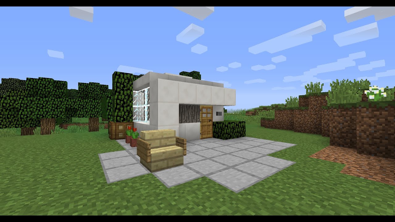 Minecraft How to make a micro modern house  YouTube