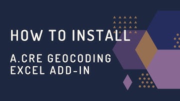Install A.CRE Geocoding Excel Add-in - Auto-Populate Latitude and Longitude in Excel