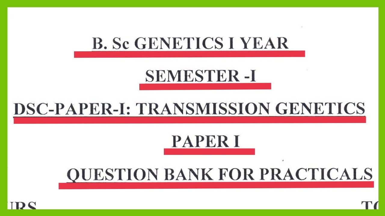 genetics question bank