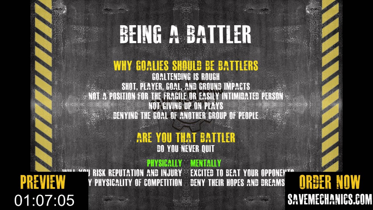 Save Mechanics DVD for Roller and Ice Hockey Goalies Teaser : The Software (DVD #3)