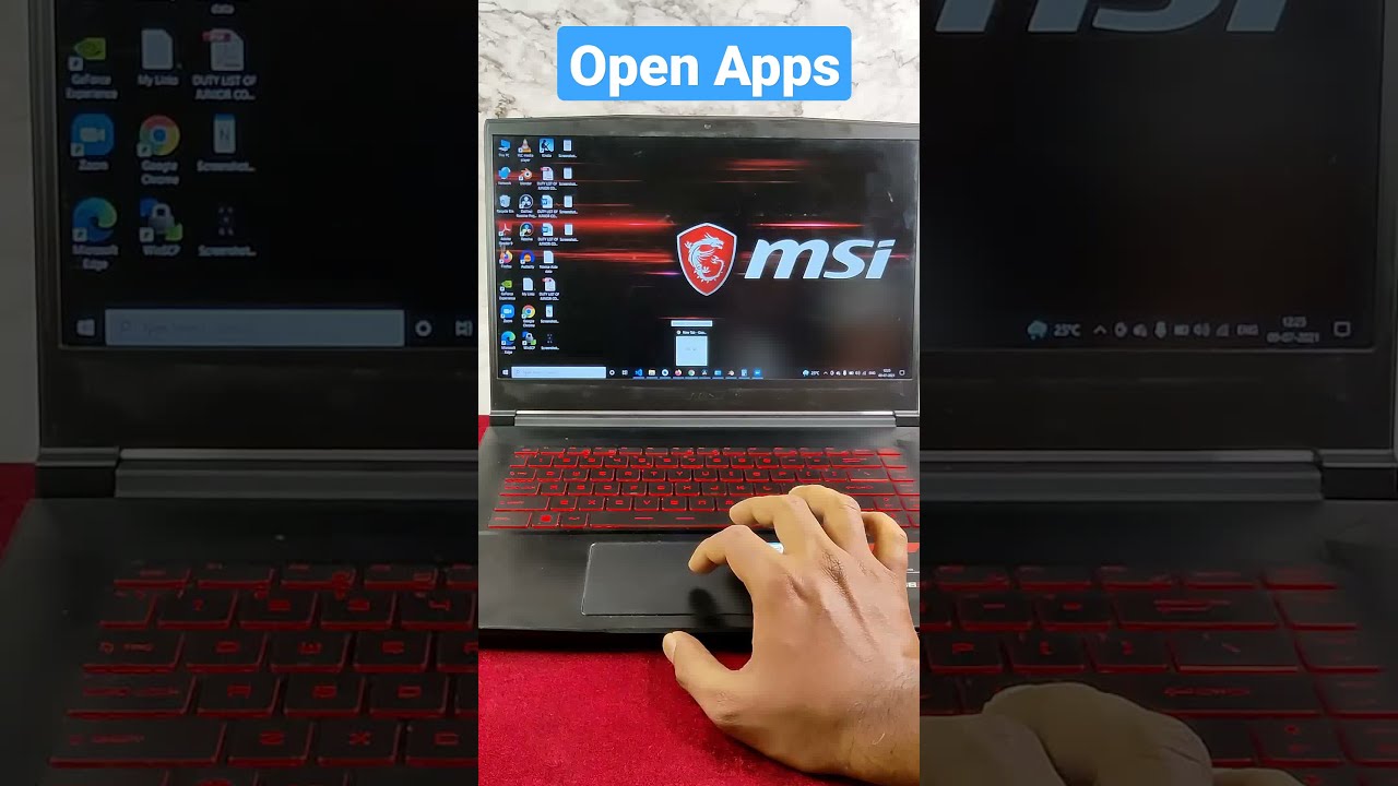 How to quickly minimize all open apps with touchpad on a Windows laptop