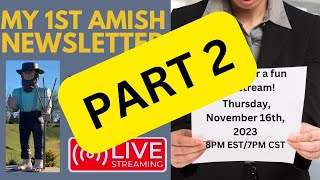 Reading an Amish newsletter!! PLUS a way to save money - Part 2