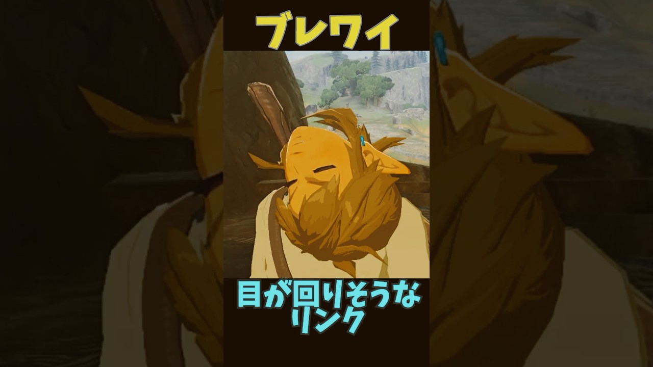 【ブレワイ】目が回りそうなリンク #ゼルダの伝説 #zelda #ゼルダの伝説ブレスオブワイルド #ゼルダの伝説ティアーズオブザキングダム