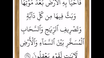 سورة البقرة - من الآية 163 إلى الآية 164 - بصوت القارئ خليفة الطنيجي - رواية حفص عن عاصم