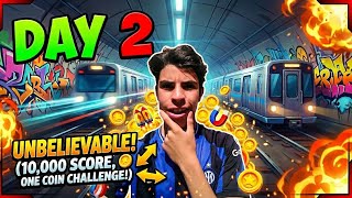 Can I Get 10,000 Points With Only ONE COIN? 🏃‍♂️💨 | Subway Surfers (Day 2)