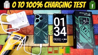 Tecno Pova 6 Pro 5G Charging Test 0 to 100% with 70 Watt Box Charger | HINDI