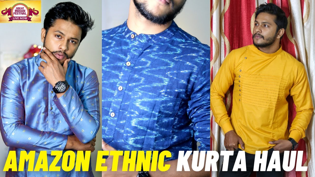AMAZON ETHNIC MEN'S KURTA HAUL 😍 - YouTube