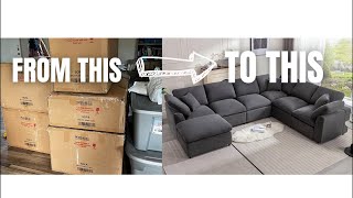 Setting Up Our New Siiejia Modular Sectional Sofa In Our New House