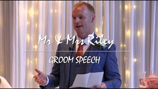 Mr and Mrs Riley | Groom Speech