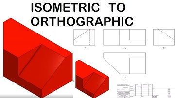 Isometric to Orthographic using 3D Model | N D Bhatt Text Book - Twisted Problem