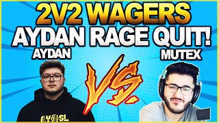 Aydan Rage Quits after MuTeX Beats Him! | Aydan VS MuTeX in 2V2 Kill Race Wagers - Warzone